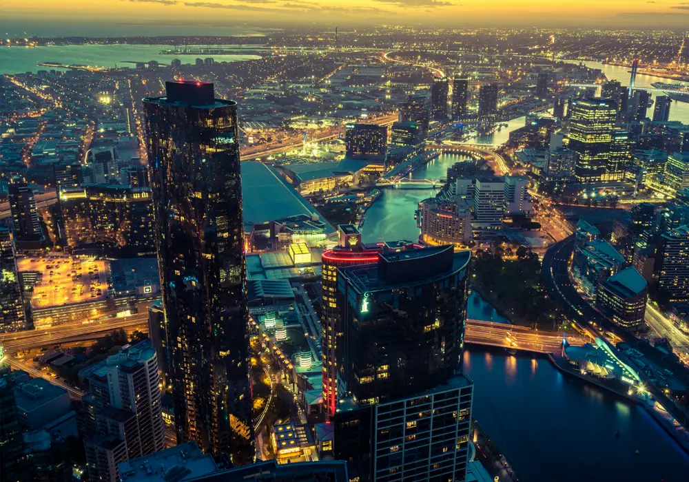 Facilities - Melbourne Skyline at night