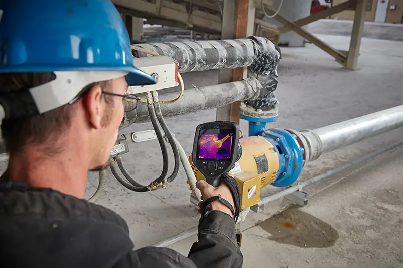 Handheld FLIR Thermal Camera in use